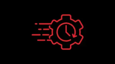 UGC badge art: red gear icon with a clock face and speed lines on a dark field.
